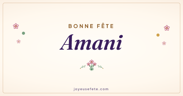 Image « Bonne fête Amani » au format large