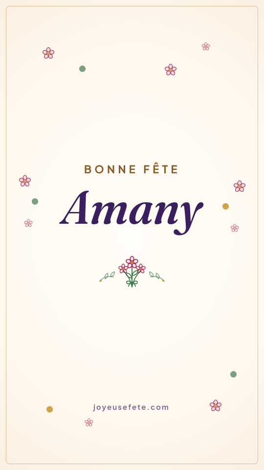 Image « Bonne fête Amany » au format story