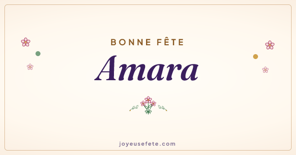 Image « Bonne fête Amara » au format large