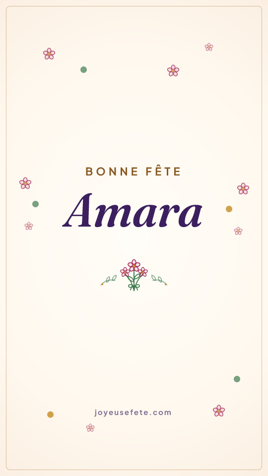 Image « Bonne fête Amara » au format story