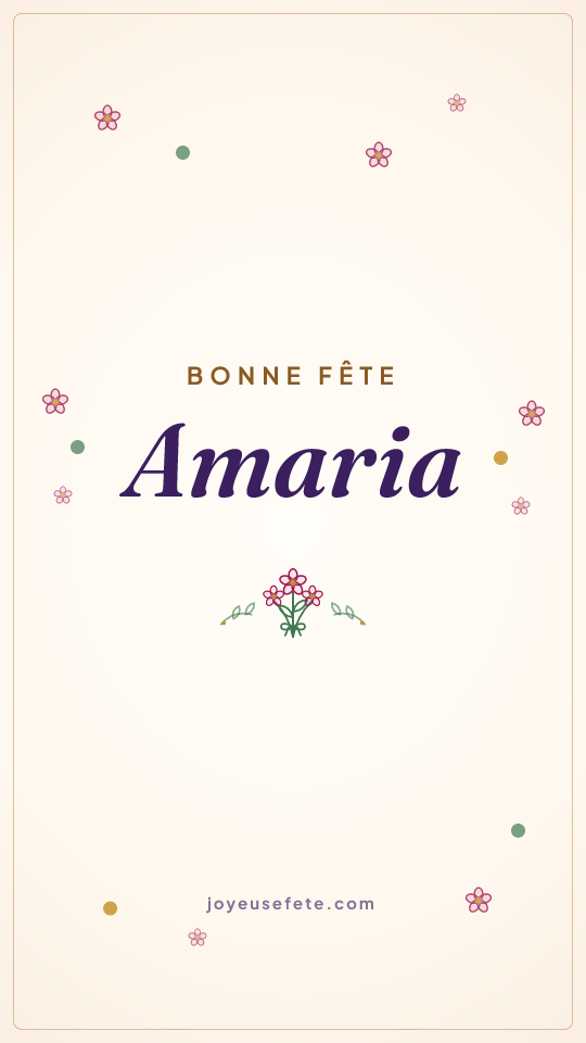 Image « Bonne fête Amaria » au format story
