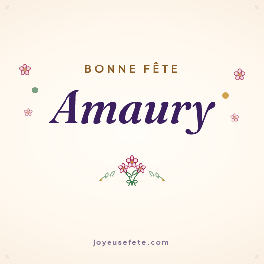 Image carrée « Bonne fête Amaury » pour WhatsApp