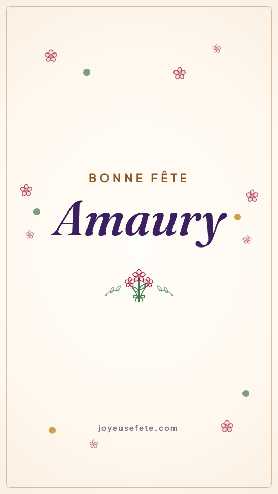 Image « Bonne fête Amaury » au format story