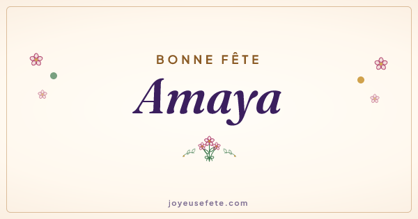 Image « Bonne fête Amaya » au format large