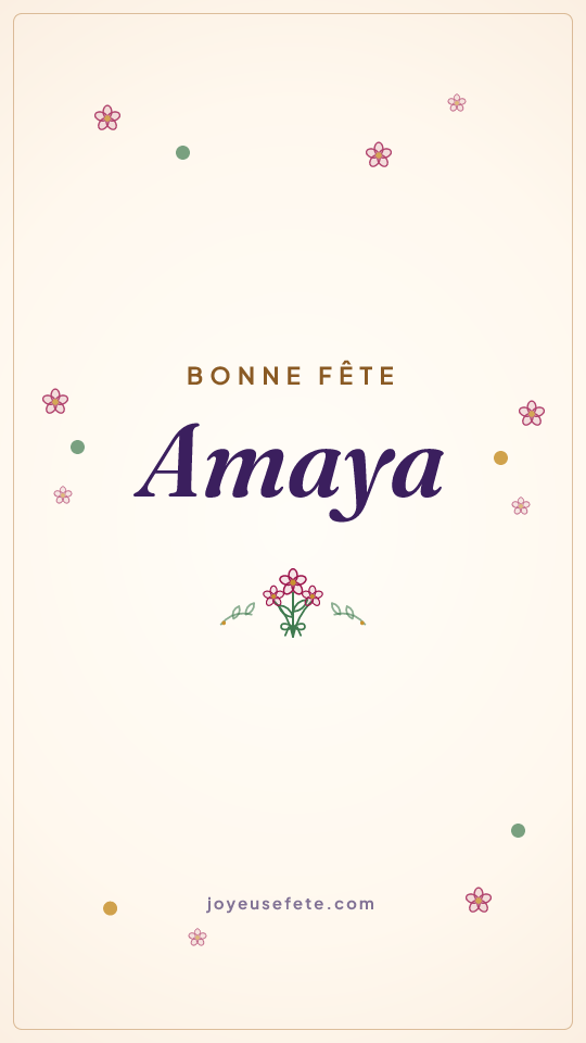 Image « Bonne fête Amaya » au format story