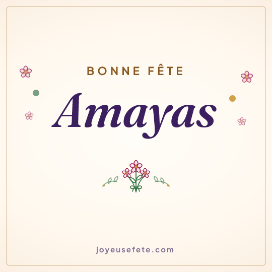 Image carrée « Bonne fête Amayas » pour WhatsApp