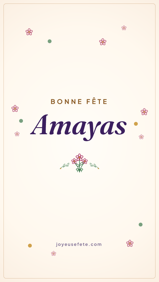 Image « Bonne fête Amayas » au format story