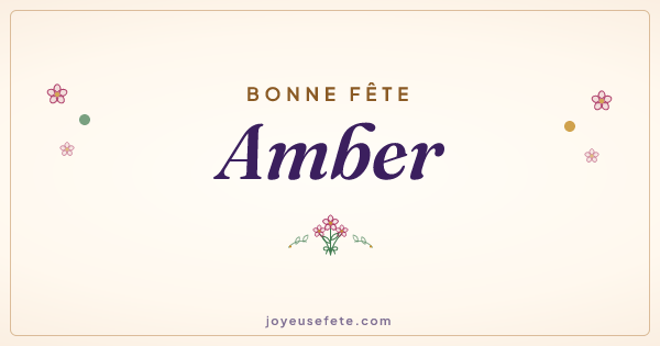 Image « Bonne fête Amber » au format large