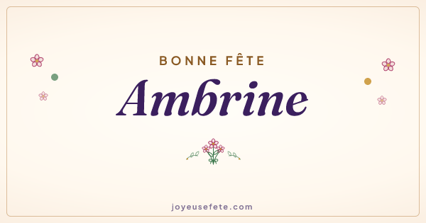 Image « Bonne fête Ambrine » au format large