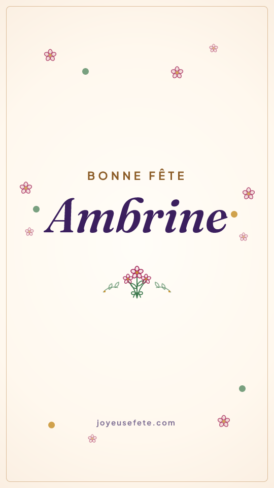 Image « Bonne fête Ambrine » au format story