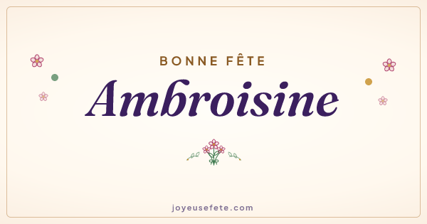 Image « Bonne fête Ambroisine » au format large