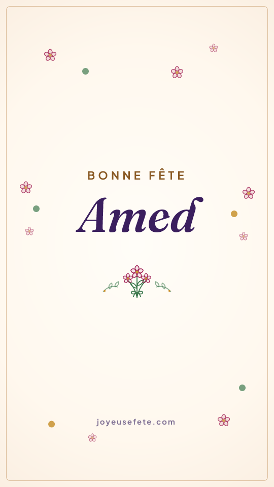 Image « Bonne fête Amed » au format story