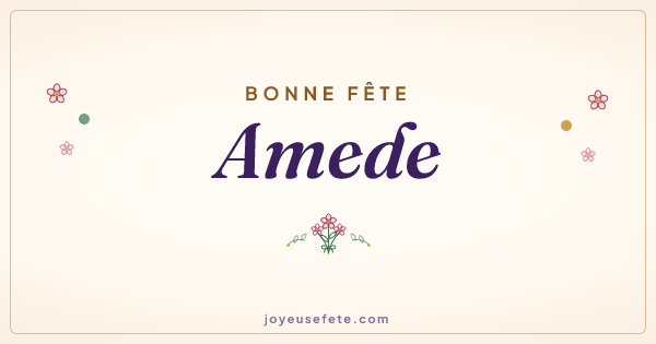 Image « Bonne fête Amede » au format large