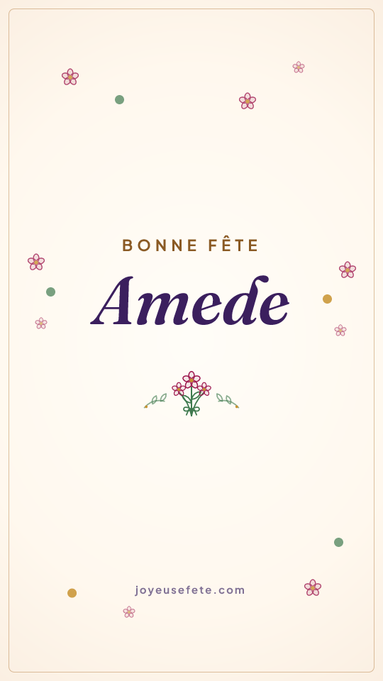Image « Bonne fête Amede » au format story