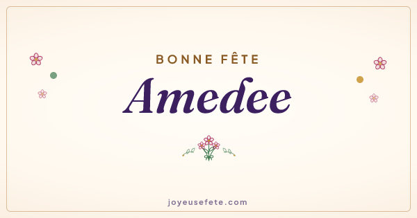 Image « Bonne fête Amedee » au format large