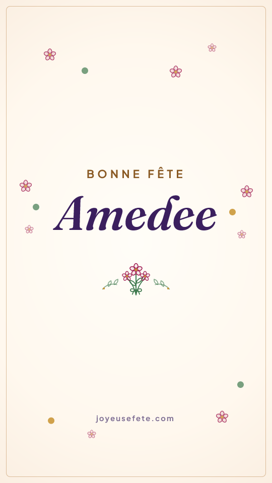 Image « Bonne fête Amedee » au format story