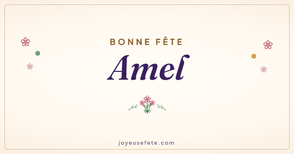 Image « Bonne fête Amel » au format large
