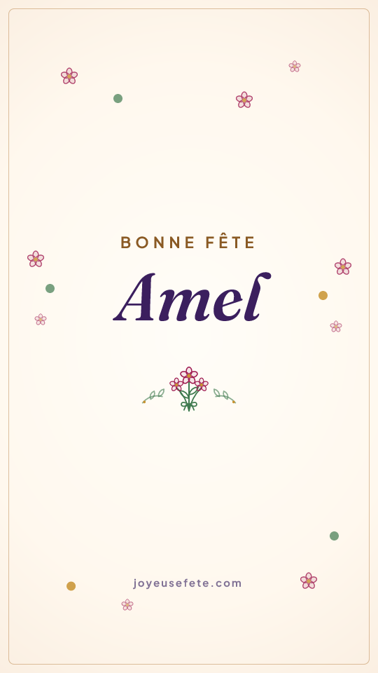 Image « Bonne fête Amel » au format story