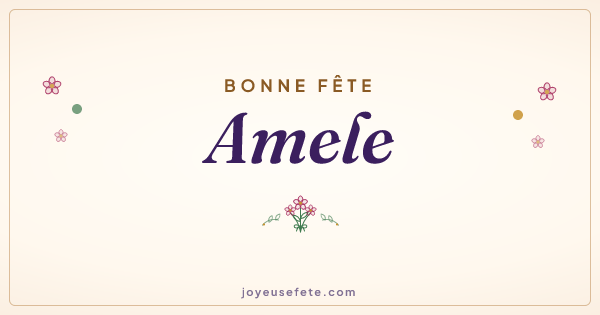 Image « Bonne fête Amele » au format large