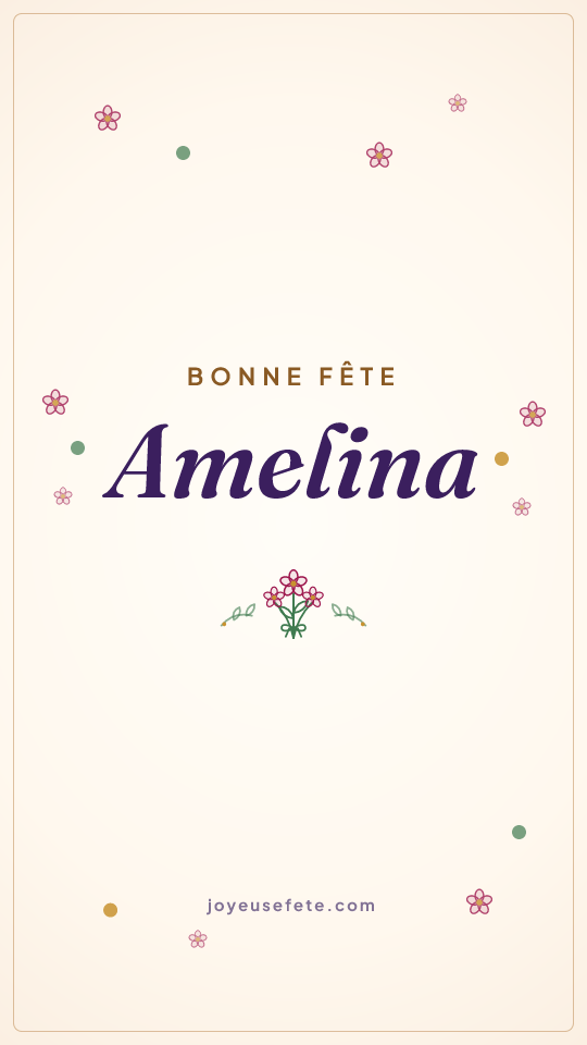 Image « Bonne fête Amelina » au format story