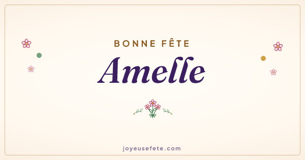 Image « Bonne fête Amelle » au format large