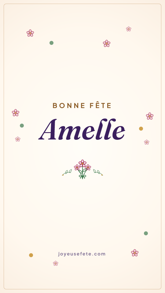 Image « Bonne fête Amelle » au format story