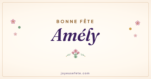 Image « Bonne fête Amély » au format large