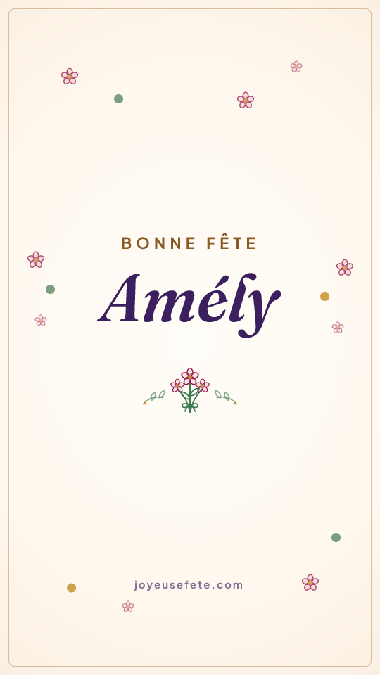 Image « Bonne fête Amély » au format story