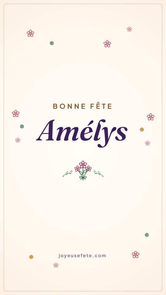 Image « Bonne fête Amélys » au format story