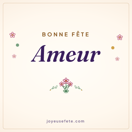 Image carrée « Bonne fête Ameur » pour WhatsApp