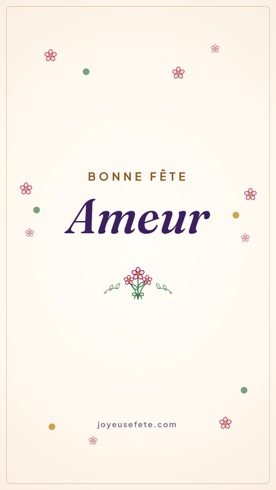Image « Bonne fête Ameur » au format story
