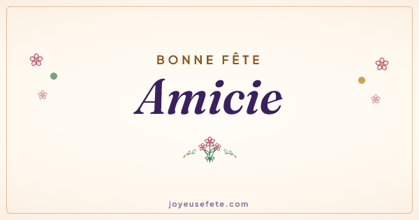 Image « Bonne fête Amicie » au format large