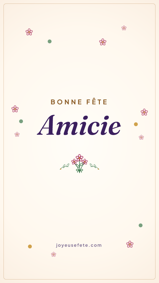 Image « Bonne fête Amicie » au format story