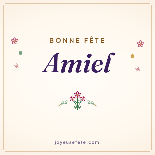 Image carrée « Bonne fête Amiel » pour WhatsApp