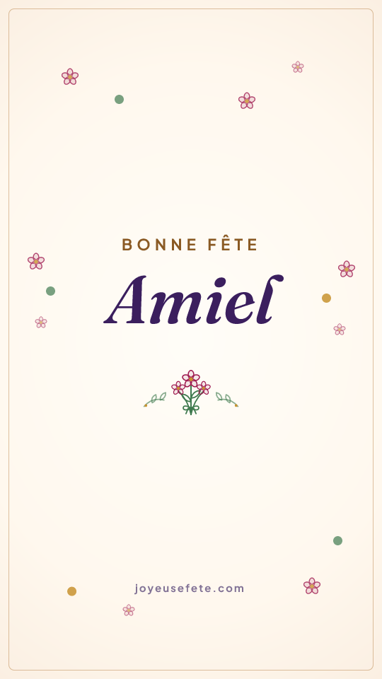 Image « Bonne fête Amiel » au format story