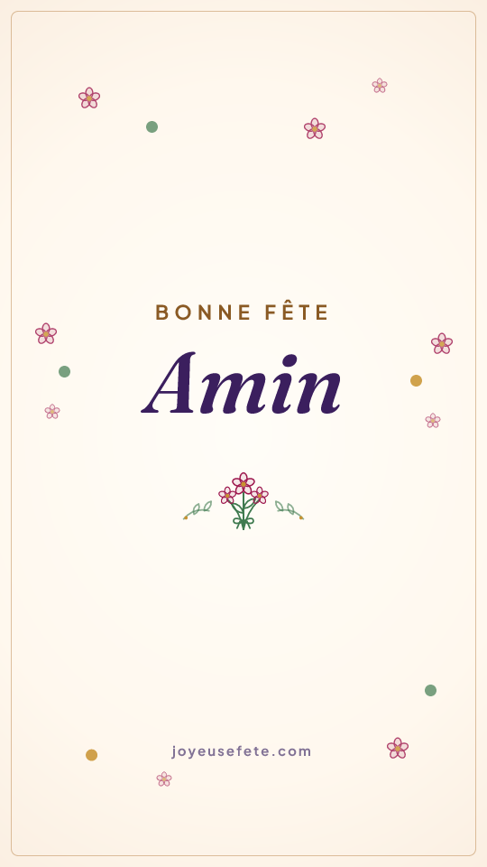 Image « Bonne fête Amin » au format story