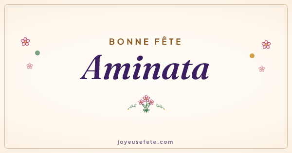 Image « Bonne fête Aminata » au format large