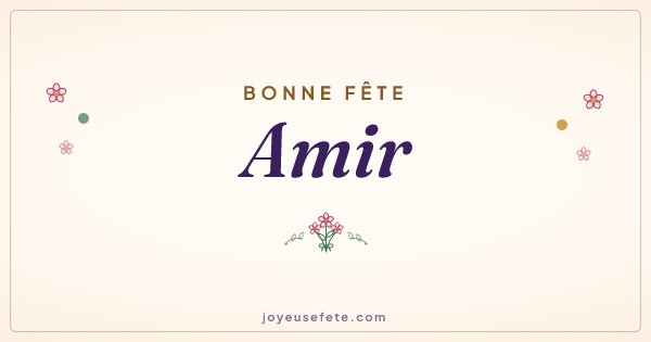 Image « Bonne fête Amir » au format large