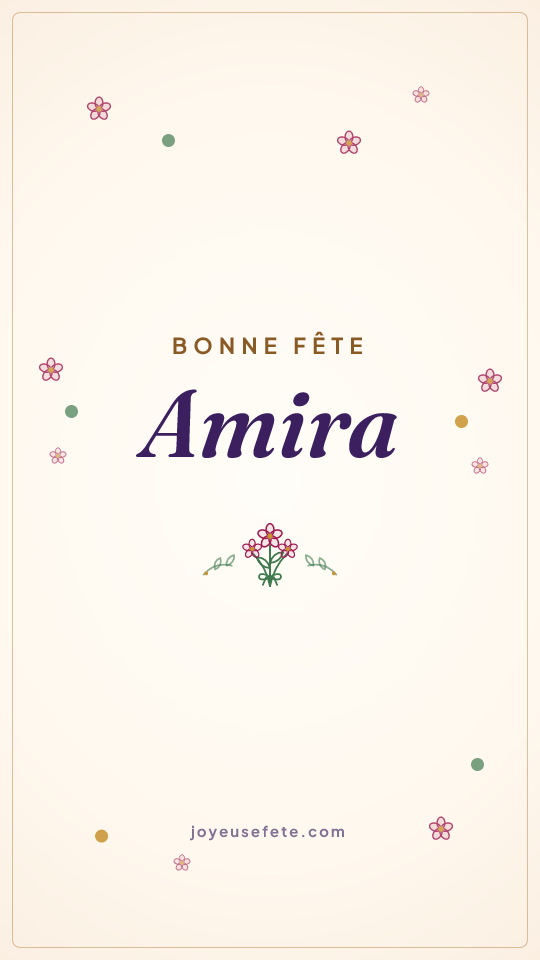 Image « Bonne fête Amira » au format story