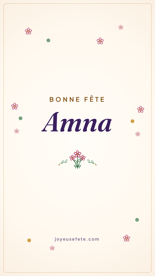 Image « Bonne fête Amna » au format story