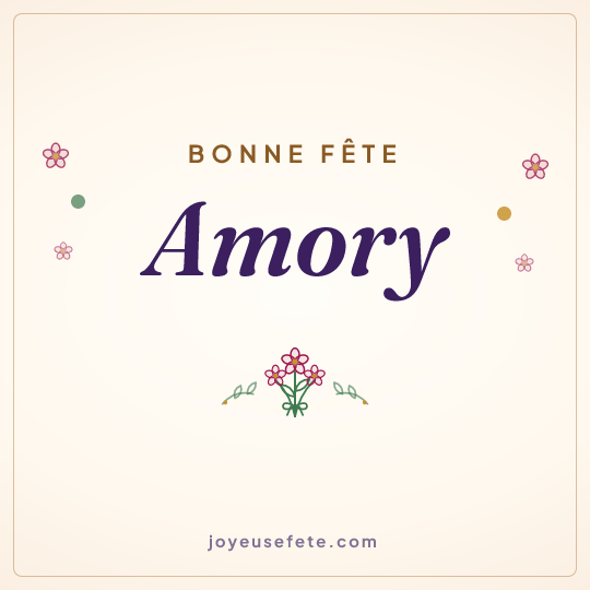 Image carrée « Bonne fête Amory » pour WhatsApp