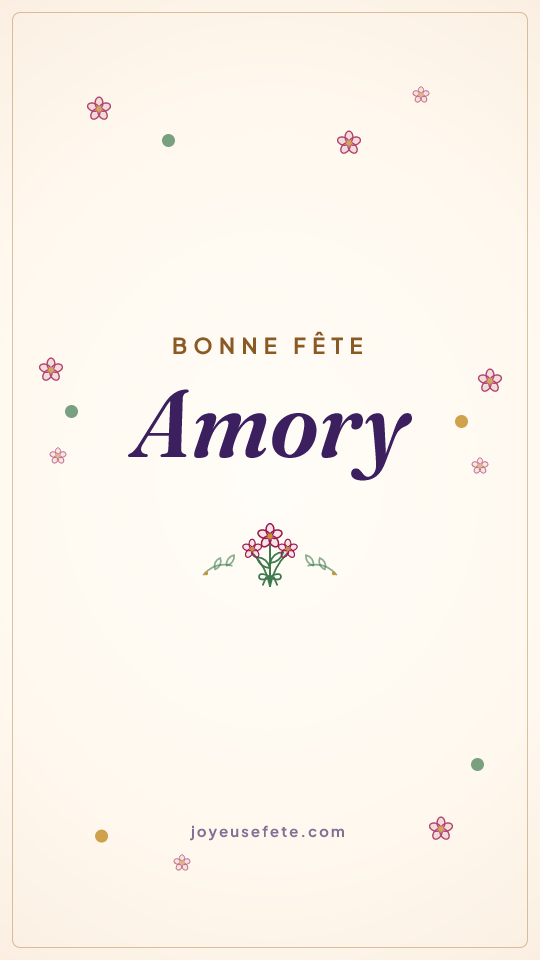 Image « Bonne fête Amory » au format story