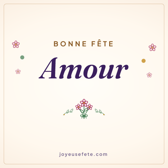 Image carrée « Bonne fête Amour » pour WhatsApp