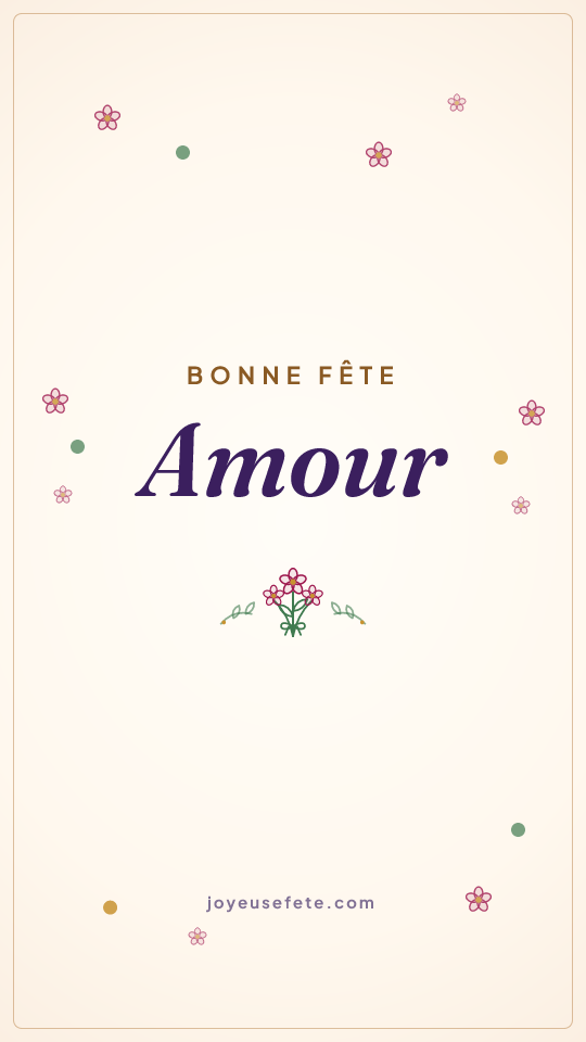 Image « Bonne fête Amour » au format story