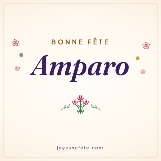 Image carrée « Bonne fête Amparo » pour WhatsApp
