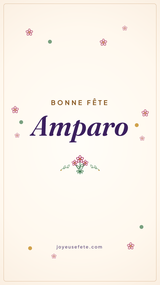 Image « Bonne fête Amparo » au format story