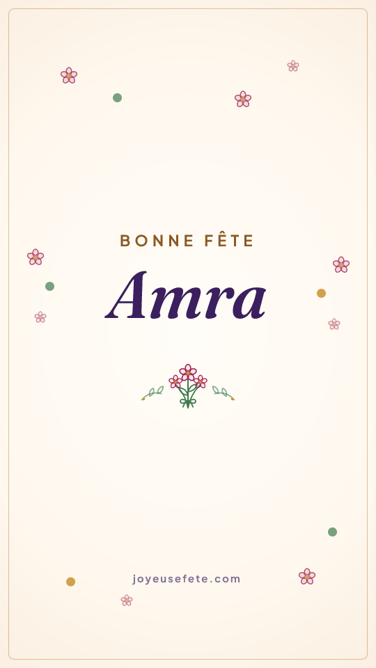 Image « Bonne fête Amra » au format story