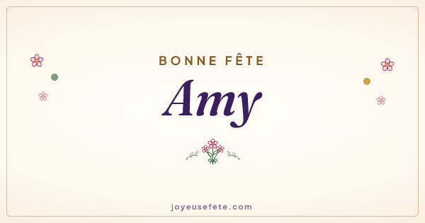 Image « Bonne fête Amy » au format large