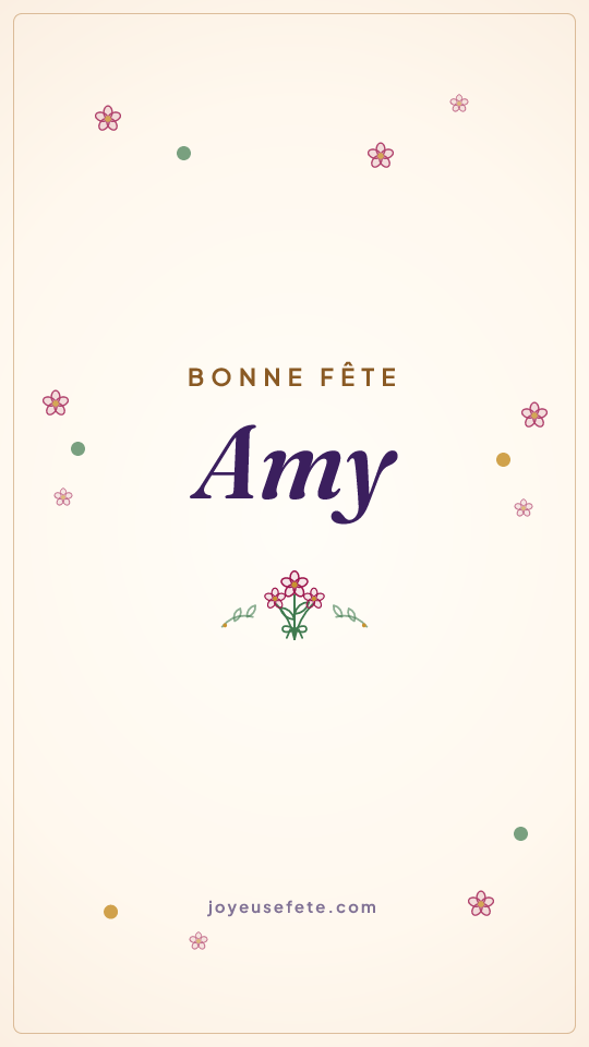 Image « Bonne fête Amy » au format story