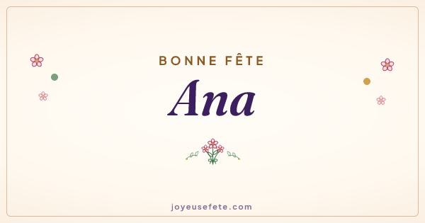 Image « Bonne fête Ana » au format large